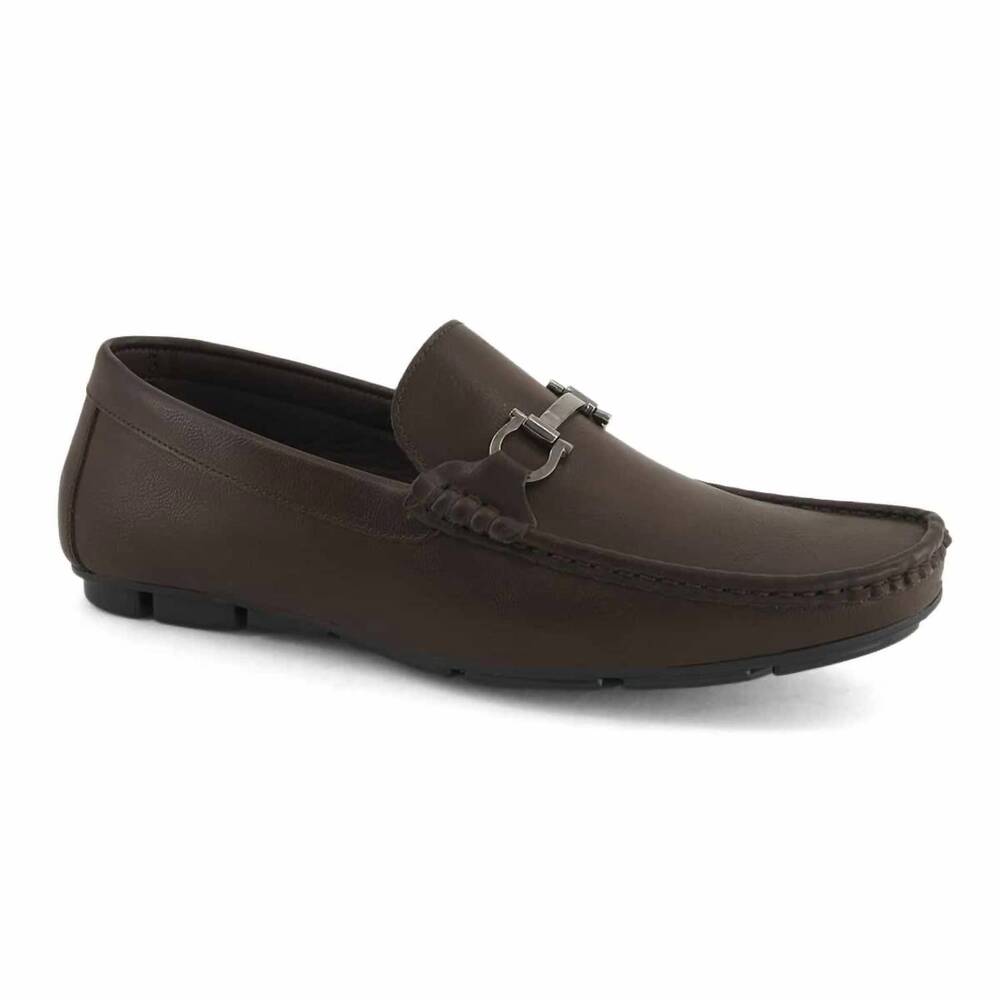 NEW FERRATO men's slip-on loafer in dark brown